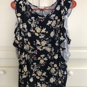 Floral Ruffle Tank